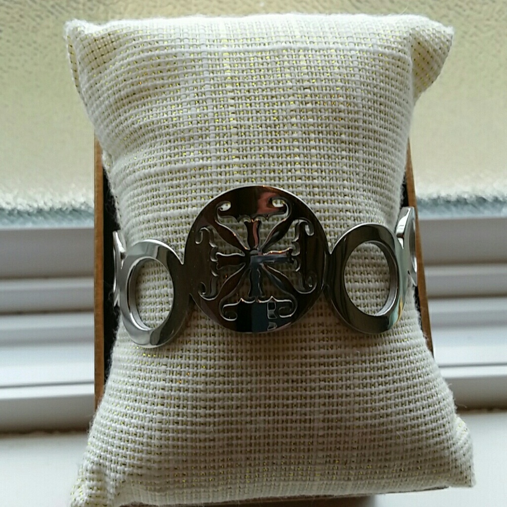 Rustic Cuff Silver Geometric Cuff